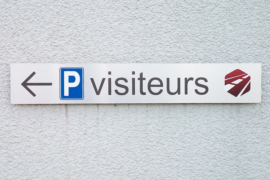 Lettrage panneau parking