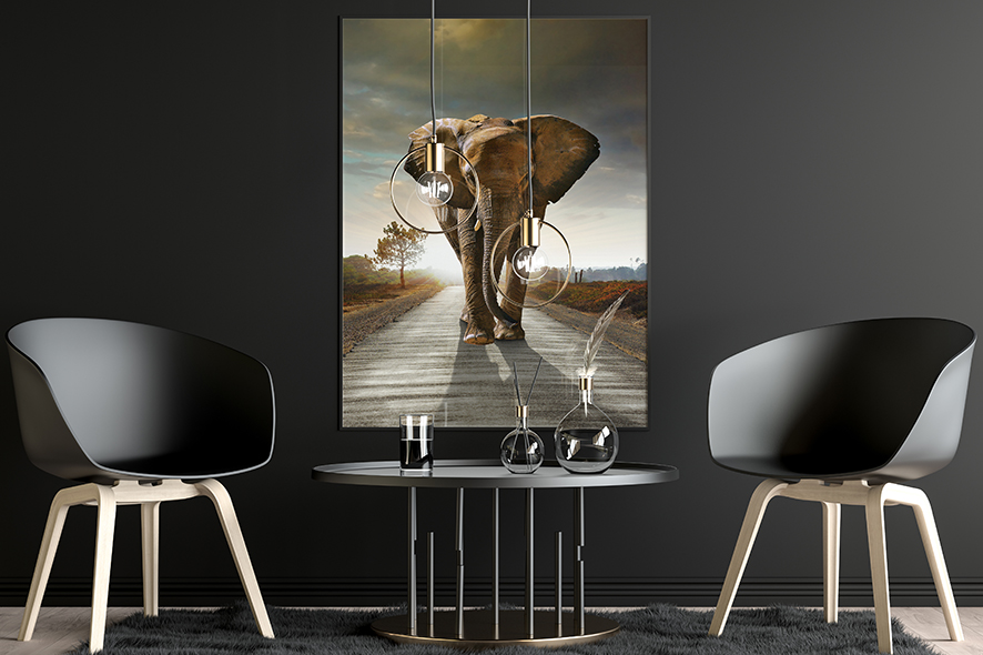 Lettrage décoratif sur dibond